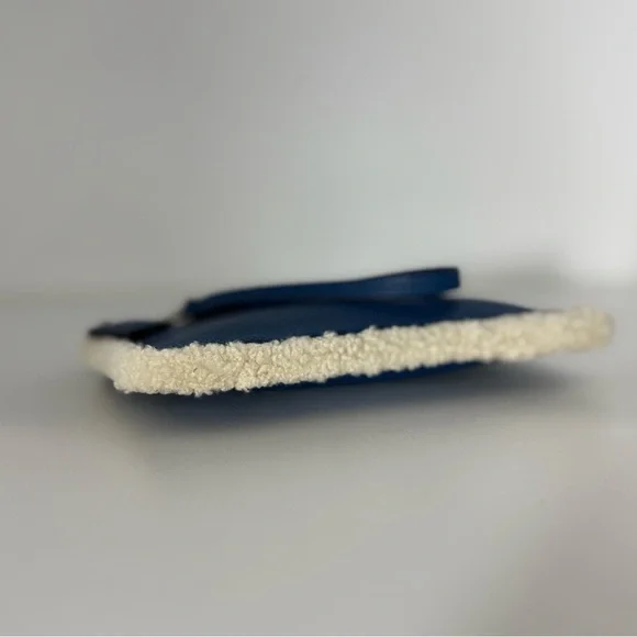 COACH Blue Extra Large Leather Sherpa Wristlet